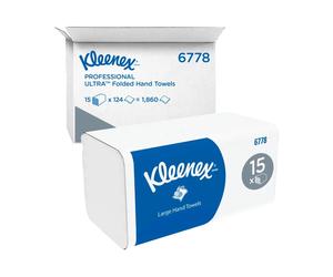 1860 Kleenex Paper Hand Towel 2-Ply Ultra 124 Sheets (Pack of 15) 6778
