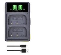 1860mAh DMW-BLF19 BLF19E DMW-BLF19PP LED Dual USB Charger with Type C Port GH3 GH4 GH5 G9(Only one charger)