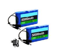 18650 3S2P 12V 50000mah Li Battery Rechargeable CCTV Camera Monitor(Battery*2+Charger*1)