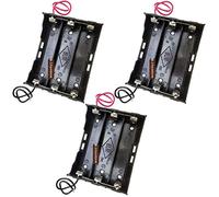 18650 Battery Case Holder, 3 Pcs 3 Slots x 3.7V 11.1 Volt DIY Battery Storage Box, in Parallel Black Plastic Batteries Case for 3 x 18650 Ltvystore