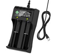 18650 Battery Charger 2 Bay,Universal Charger for Rechargeable Batteries 18650 26650 14500 16340 18500 21700 18500, Li-ion Batteries AA/AAA NI-MH-NI-Cd Battery,Multi-Battery