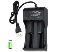 18650 Battery Charger 3.7V/4.2V Li-ion Rechargeable Batteries Charger Universal Dual USB LED Battery Charger Fast Smart Charging Slots for 10440 14500 16340 14650 18350 18500 26650 18650 Batteries