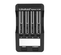 18650 Battery Charger LiitoKala Lii-500 Fast Charger with LCD Display Included 12V2A Adapter Support USB Output for 14500 21700 Li-lion AA AAA Ni-MH Ni-CD, 4 Bay