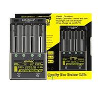 18650 Battery Charger LiitoKala Lii-500S AA Battery Fast Charger with LCD Touch Display Included 12V3A Adapter Support USB Output for 10400 21700 Li-lion AA AAA Ni-MH Ni-CD, 4 Bay