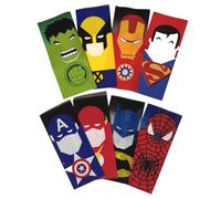 18650 Battery Wraps - Super Hero Designs - Pre Cut Heat Shrink PVC Sleeves for 18650 Cells - Protective Battery Rewrap Skins (Set of 8 Designs, 1 Sets) by Wizard Trading