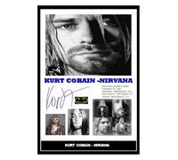 (187) Kurt Cobain Nirvana Music Legend Signed A4 Photograph (21 X 297 CM) Art Work Wall Art Display Great Gift Idea (REPRINT) #####