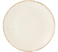 (1876180A) Seasons Range of Rustic Inspired Tableware by Porcelite ***Set of 4 Oatmeal Coupe Plate 18cm/7''***