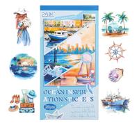 187PCS Pre-Cut Aesthetic Journaling Sticker for Adult, 20 Sheets PET Scrapbook Sticker Book, Matte Junk Journal Supplies Stickers for Planner Cottagecore Decorative DIY Craft Project