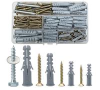 188 Pcs Screws And Wall Plugs Set,Anchor Bolts Assorted,Heavy Duty Rawlplug