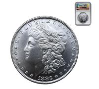 1883 - American Morgan Dollar Uncirculated MS-70 (First Day of Issue) Morgan Coin Holder