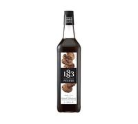 1883 Maison Routin Chocolate Cookie Syrup - Flavoured Coffee Syrup for Lattes, Hot Chocolate, Frappés & Shakes, Sweet Biscuit & Cocoa Flavour, 1L Glass Bottle