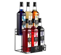 1883 Maison Routin Coffee Syrup Organiser, 6 Bottle Display Stand for 1L & 0.7L Syrups, Ideal Bar Organiser