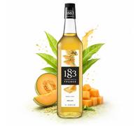 1883 Maison Routin Melon Syrup 1L - Premium Cantaloupe Flavoured Coffee & Cocktail Syrup, Fruity Drink Flavouring for Lemonade, Iced Tea, Milkshakes & Desserts, Glass Bottle