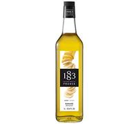 1883 Maison Routin Premium Banana Syrup - Flavoured Coffee Syrup for Cocktails, Milkshakes and Baking - Vegan-Friendly, No Preservatives - 1L Glass Bottle