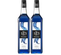 1883 Maison Routin Premium Blue Curaçao Syrup - Bold Citrus Flavour For Cocktails, Mocktails & Tropical Mixes, Natural Colour Base, Allergen-Free, Vegan-Friendly, 1L Glass Bottle (Pack of 2)