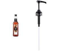 1883 Maison Routin Premium Caramel Syrup with Reuseable Syrup Pump for Coffee, Hot Chocolate & Milkshakes PET 1L