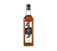 1883 Maison Routin Premium Caramelized Peanut Syrup, 1 Litre Glass Bottle | Flavoured Syrup, For Coffee, Tea, Cocktails, Iced Drinks & Desserts, Made with Pure Cane Sugar, No Artificial Colours, Vegan