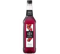 1883 Maison Routin Premium Mixed Berries Grenadine Syrup for Home Cocktail Making, Mocktails & Desserts PET 1L