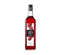 1883 Maison Routin Premium Mixed Berries Syrup Made with Pure Cane Sugar for Cocktails, Smoothies & Mocktails - Fruity Berry Flavour, No Preservatives - 1L Glass Bottle