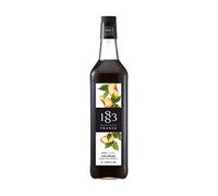 1883 Maison Routin Premium Peach Iced Tea Syrup Made with Pure Cane Sugar & Real Peach Juice for Tea, Cocktails & Mocktails, Vegan-Friendly, Allergen-Free, Preservative Free - 1L Glass Bottle