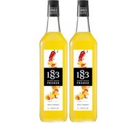 1883 - Maison Routin Premium Spicy Mango Syrup, Natural Fruit Syrup, Absolute for Cocktails and Mocktails, Iced Teas, Desserts and More, No Preservatives - 1L Glass Bottle (Pack of 2)