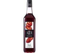 1883 Maison Routin Premium Strawberry Syrup for Cocktails, Mocktails, Iced Tea, Desserts, Smoothies & Bubble Tea Glass 1L