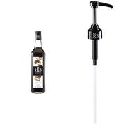 1883 Maison Routin Premium Tiramisu Syrup with Reuseable Syrup Pump for Coffee & Hot Chocolate Glass 1L