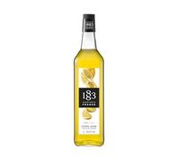 1883 Maison Routin Premium Yellow Lemon Syrup Made with Pure Cane Sugar for Cocktails, Lemonades & Mocktails - Zesty Citrus Flavour, No Preservatives - 1L Glass Bottle