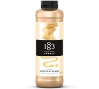 1883 White Chocolate Sauce - 500ml Bottle - Authentic French Dessert Sauce - Creamy, Sweet White Chocolate Flavor - Ideal for Coffee, Desserts & More