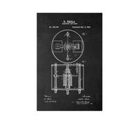 1886 Tesla Arc Light Canvas Poster Bedroom Decor Landscape Office Room Decor Gift 16x24inch(40x60cm)