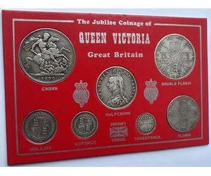 1887-1892 Queen Vic Victoria The Jubilee Head Silver Coinage Coin Collection Collector Display Gift Set