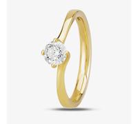 1888 Collection 18ct Gold 0.50ct Diamond Twisted Solitaire Ring RI-137(.50CT PLUS) H/SI2/0.50ct
