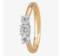 1888 Collection 18ct Gold 0.57ct Diamond Trilogy Ring R3-145(.57CT PLUS)- H/SI2/0.57ct