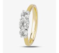 1888 Collection 18ct Gold 1.00ct Diamond Trilogy Ring R3-145(1.00CT PLUS)- G-H/SI2/1.00ct
