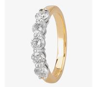1888 Collection 18ct Gold 1.00ct Five-Stone Diamond Ring HET1001(1.00CT PLUS) H/SI1-SI2/1.01ct