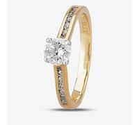 1888 Collection 18ct Rose Gold Brilliant Cut 0.50ct Diamond-Set Solitaire Ring RI-138 - F/SI2/0.50ct