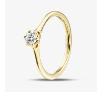 1888 Collection 18ct Yellow Gold Certificated 0.25ct Round Cut Diamond Six Claw Solitaire Ring RI-144(.25CT PLUS)