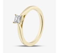 1888 Collection 9ct Yellow Gold 0.33ct Princess Cut Diamond Solitaire Ring PPP01-9Y-0.33-H-SI2