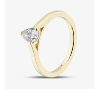 1888 Collection 9ct Yellow Gold 0.50ct Pear Cut Diamond Solitaire Ring DPP02-9Y-0.50-H-SI2
