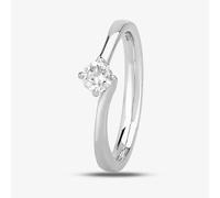 1888 Collection Platinum 0.25ct Diamond Twisted Solitaire Ring RI-137(.25CT PLUS)- H/SI1/0.26ct