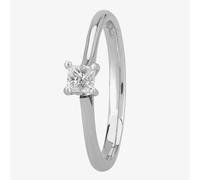 1888 Collection Platinum 0.25ct Princess-Cut Diamond Classic Solitaire Ring RI-2022(.25CT PLUS)- F/SI1/0.26ct
