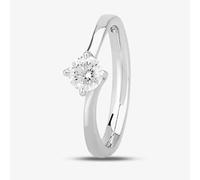 1888 Collection Platinum 0.40ct Diamond Twisted Solitaire Ring RI-137(.40CT PLUS) G/SI1/0.40ct