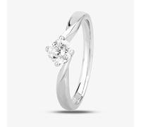 1888 Collection Platinum 0.50ct Diamond Twisted Solitaire Ring RI-1027(.50CT PLUS) G/SI2/0.51ct