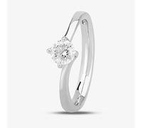 1888 Collection Platinum 0.50ct Diamond Twisted Solitaire Ring RI-137(.50CT PLUS) - F/SI2/0.50ct