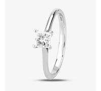 1888 Collection Platinum 0.50ct Princess-Cut Diamond Classic Solitaire Ring RI-2022(.50CT PLUS) H/SI1/0.50ct