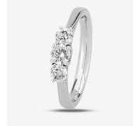 1888 Collection Platinum 0.57ct Diamond Trilogy Ring R3-145(.57CT PLUS) F-G/SI2/0.60ct
