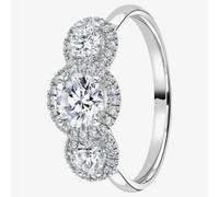 1888 Collection Platinum 0.60ct Triple Halo Diamond Ring R3-2042(4.5)(.60CT PLUS)- F-G/VS2-SI1/0.63ct