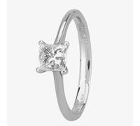 1888 Collection Platinum 0.70ct Princess-Cut Diamond Classic Solitaire Ring RI-2022(.70CT PLUS)- G/SI2/0.70ct