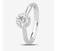 1888 Collection Platinum Brilliant Cut 0.33ct Diamond Floating Halo Ring DSR21 - H/SI2/0.50ct