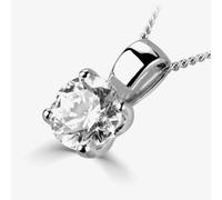 1888 Collection Platinum Brilliant Cut 0.50ct Four Claw Diamond Pendant & Chain PD1041